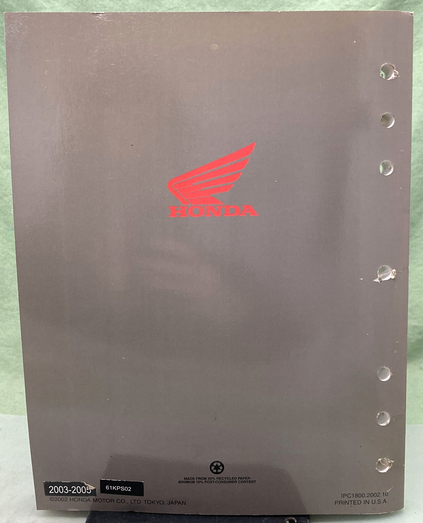 Genuine Honda 61KPS02 CRF230F Service Manual 2003-2005