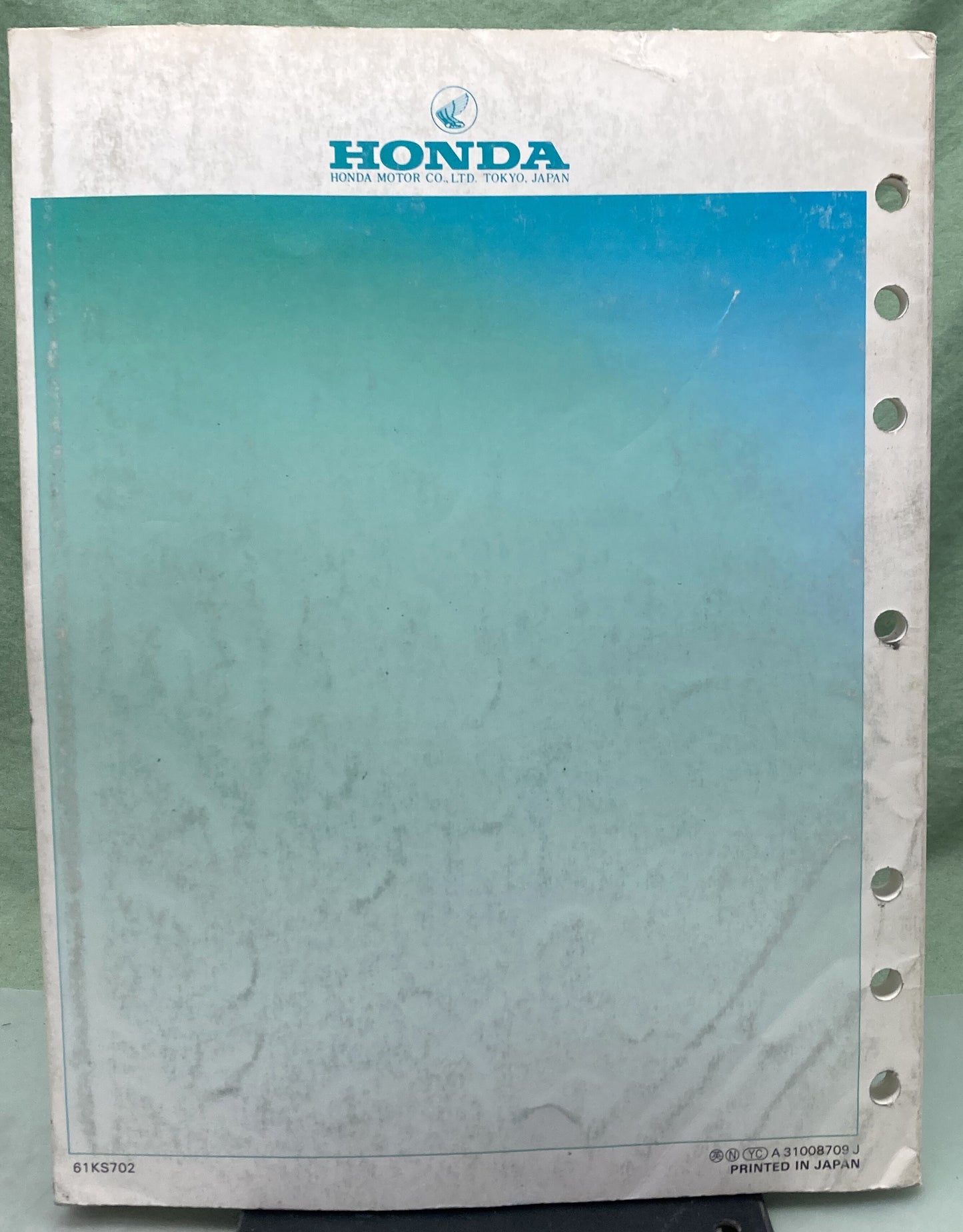 Genuine Honda 61KS702 CRF80F CR250R Service Manual 1987