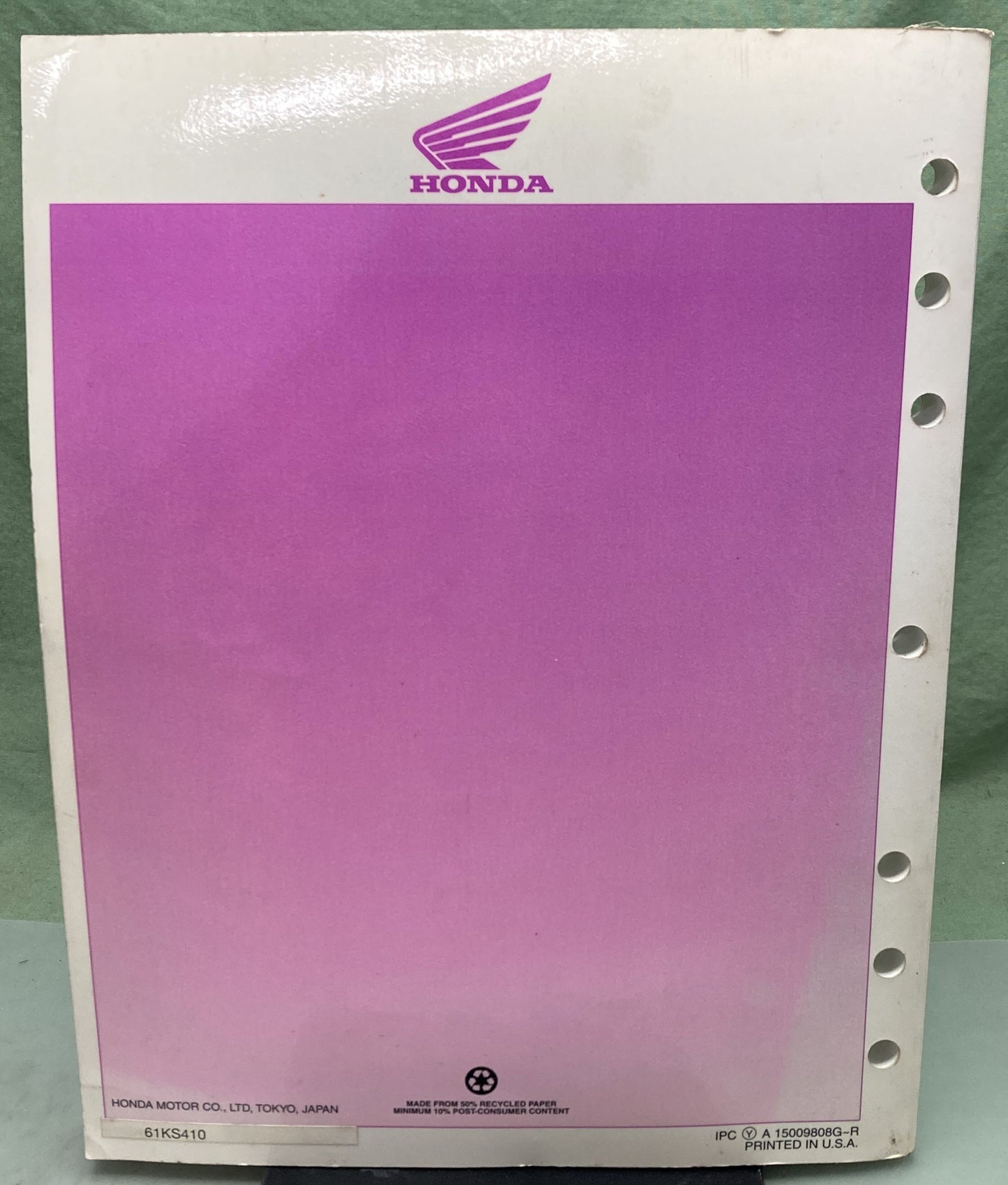 Genuine Honda 61KS410 CN250 Helix Service Manual 1993