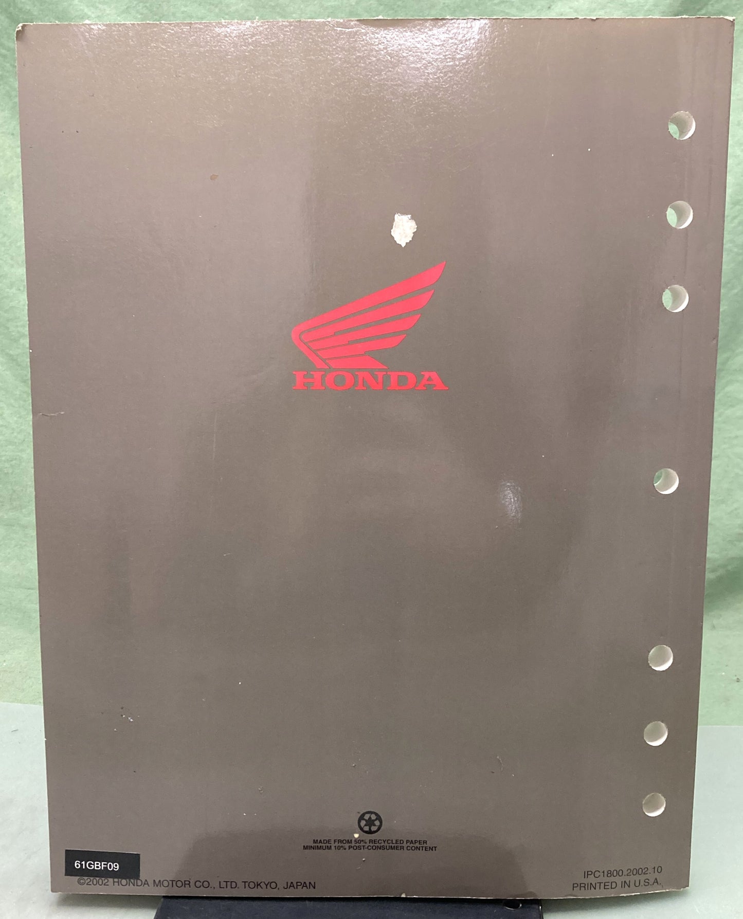 Genuine Honda 61GBF09 CR80R CR80RB CR85R CR85RB Service Manual '95-'04