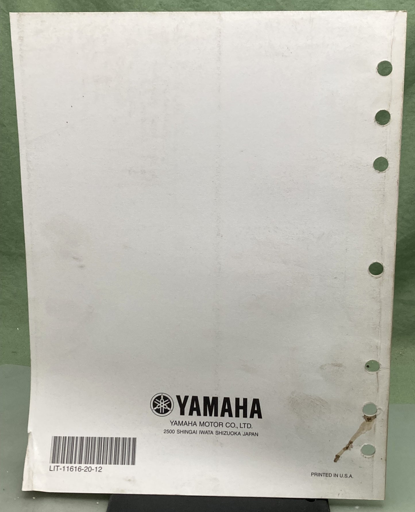 Genuine Yamaha LIT-11616-20-12 YFM70RW, YFM70RSEW Supp. Service Manual 2006