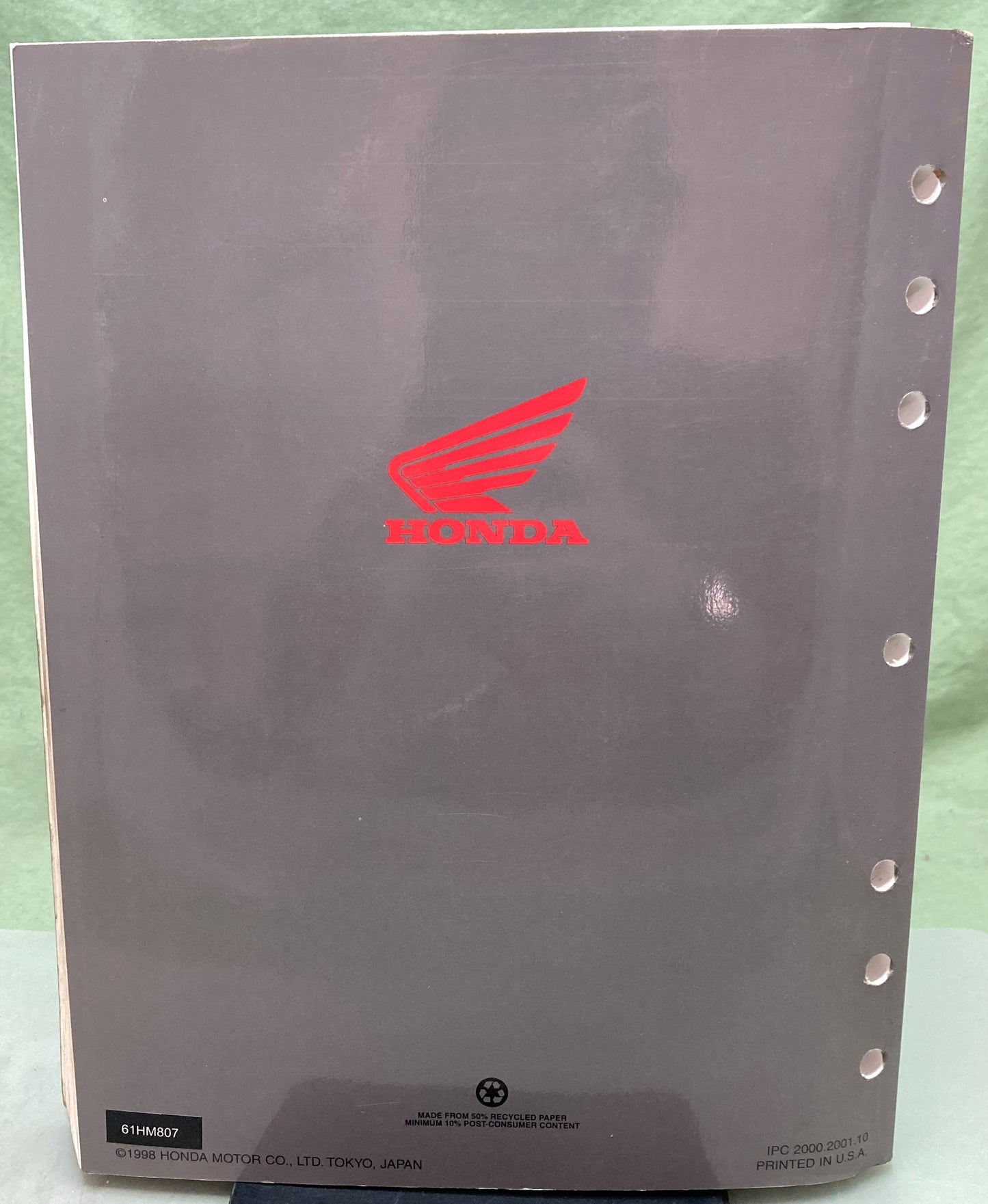 Genuine Honda 61HM807 TRX250 Fourtrax Recon Service Manual 2000