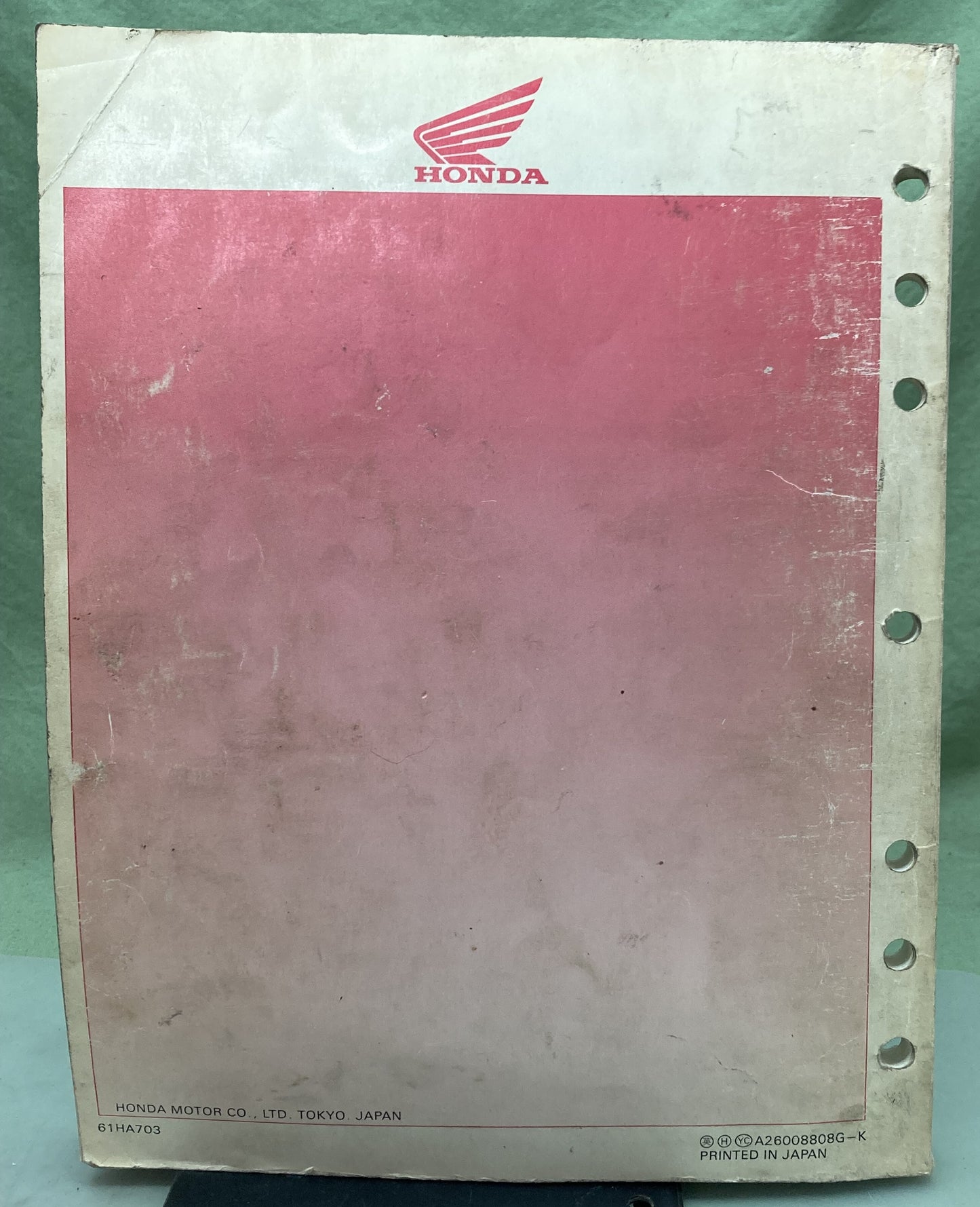 Genuine Honda 61HA703 TRX350 TRX300D Service Manual 1988