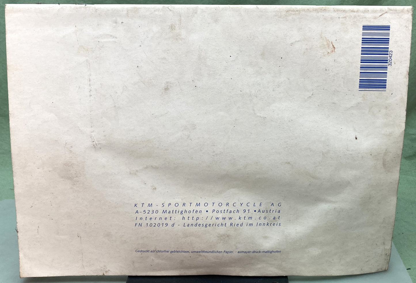 Genuine KTM 320423 SC EGS Motor/Engine 400/620 LC4 Spare Parts Manual 1998