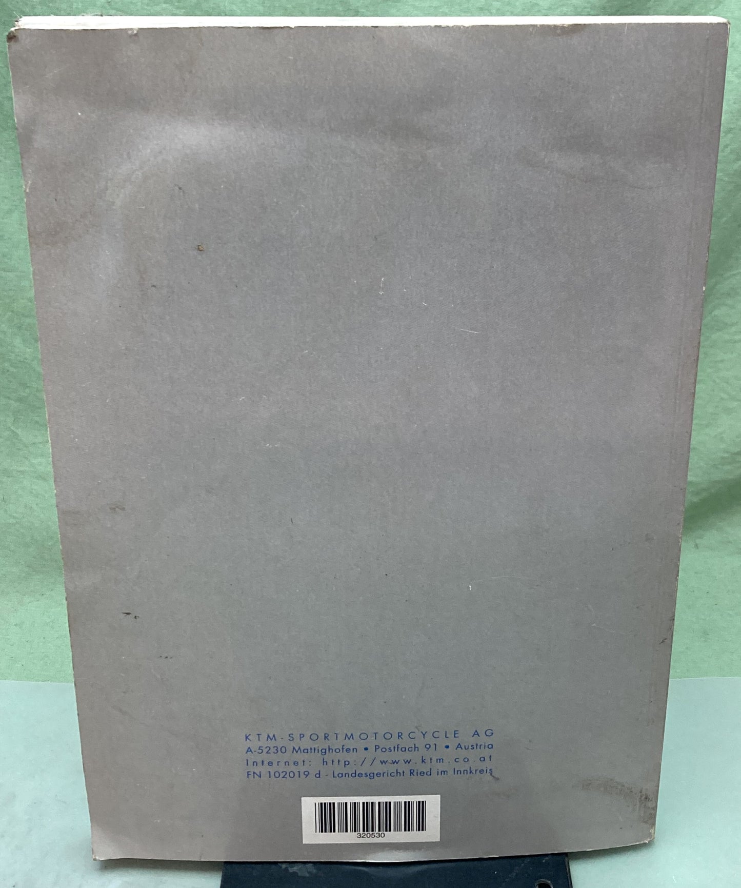 Genuine KTM 320530 400/620 SX/SC/EGS Owner's Manual 1998