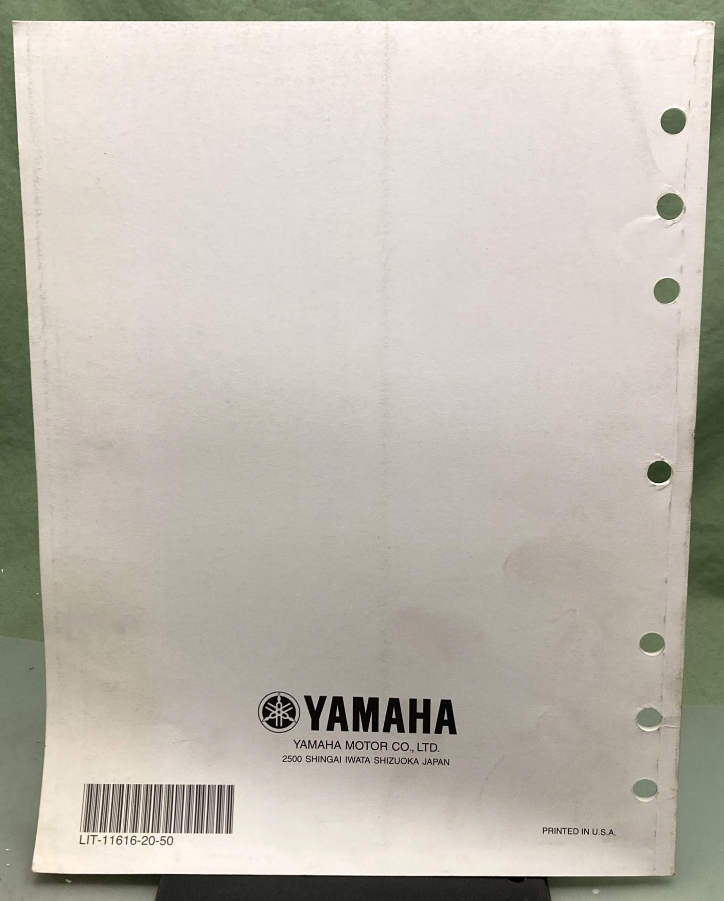 Genuine Yamaha LIT-11616-20-50 YXR45FW Supp. Service Manual 2006