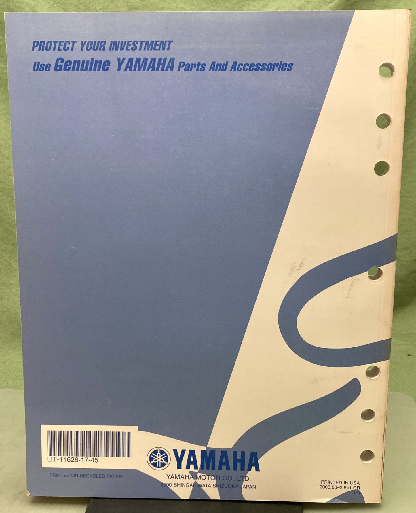 Genuine Yamaha LIT-11626-17-45 YZ450FS Owner's Service Manual 2003