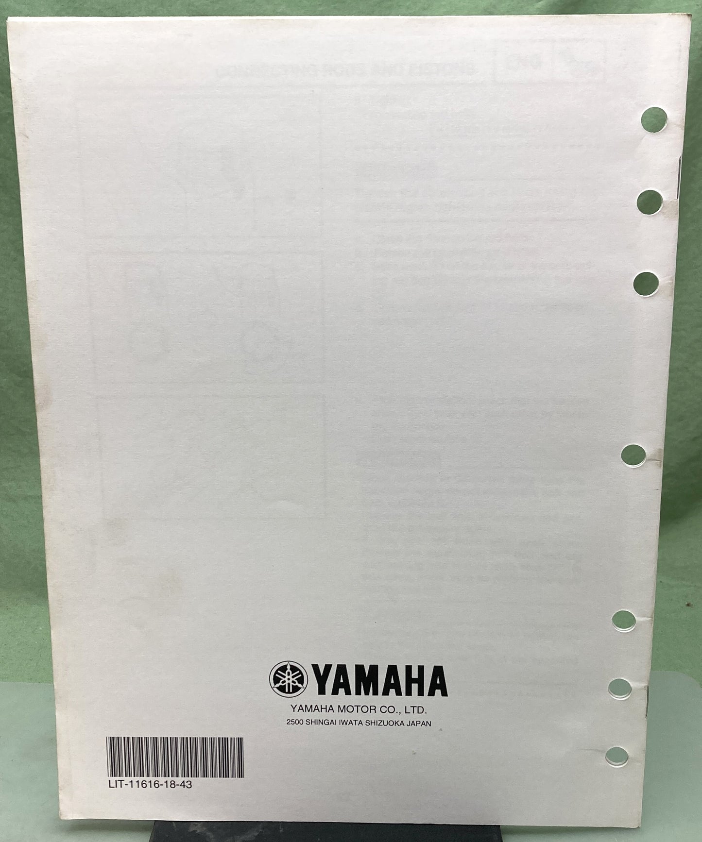 Genuine Yamaha LIT-11616-18-43 FZ6-ST FZ6-STC Supp. Service Manual 2004