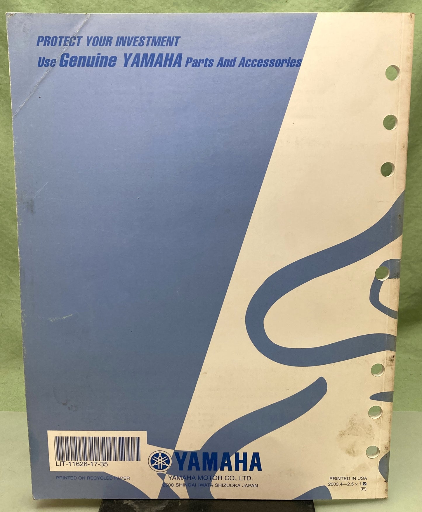 Genuine Yamaha LIT-11626-17-35 PW80S Service Manual 2003