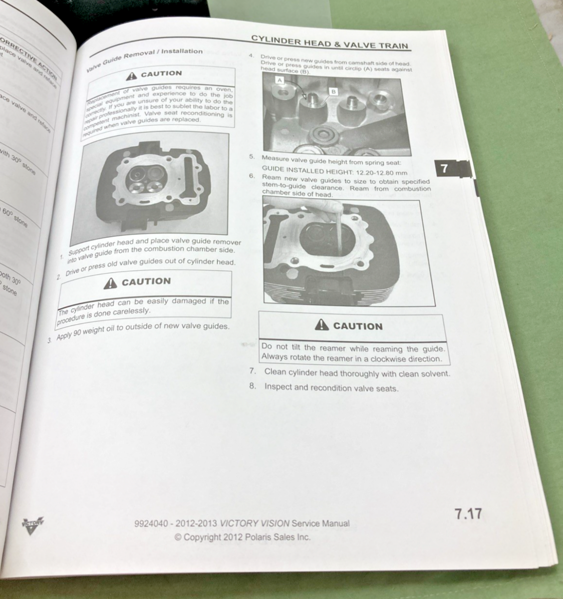 GENUINE VICTORY 9924040 VISION SERVICE MANUAL 2012-2013