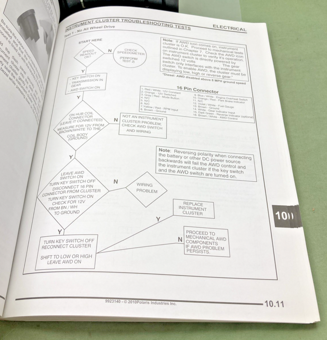 GENUINE POLARIS 9923516 RANGER DIESEL/CREW SERVICE MANUAL 2011-2012