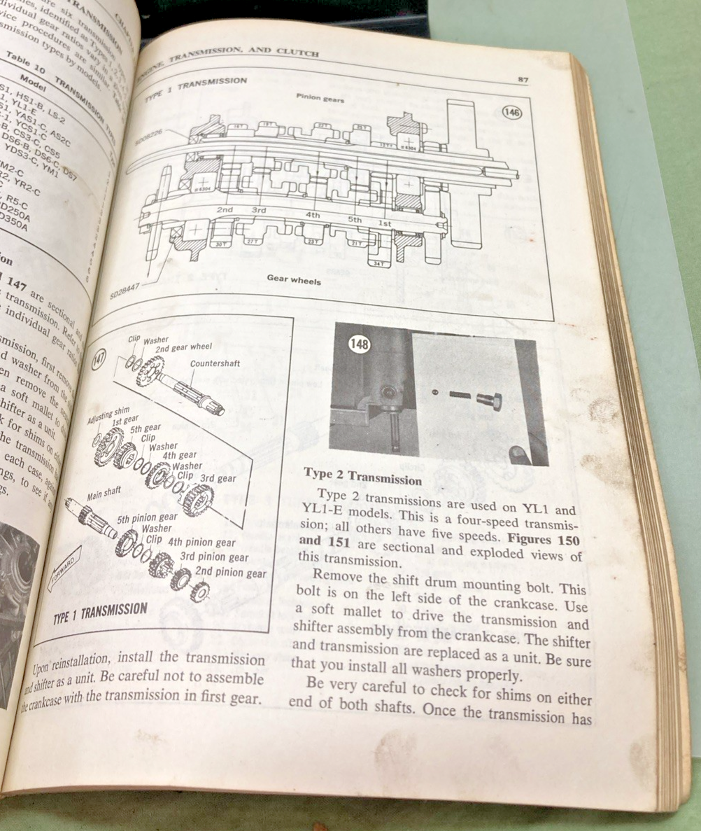 GENUINE CLYMER M399 YAMAHA 90-350CC TWINS SERVICE MANUAL 1965-1974