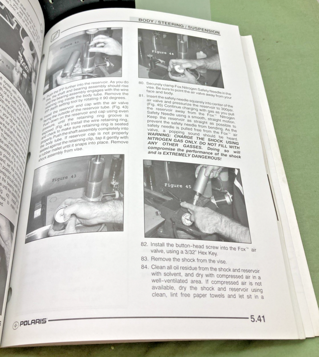 GENUINE POLARIS 9918062 PREDATOR SERVICE MANUAL 2003