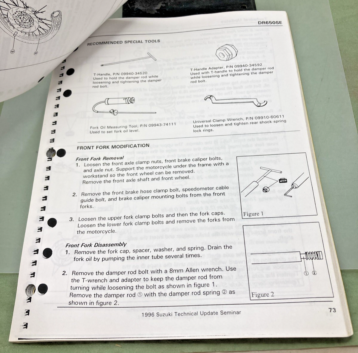 GENUINE SUZUKI 99923-15961 NEW MODEL TECHNICAL UPDATE SEMINAR 1996