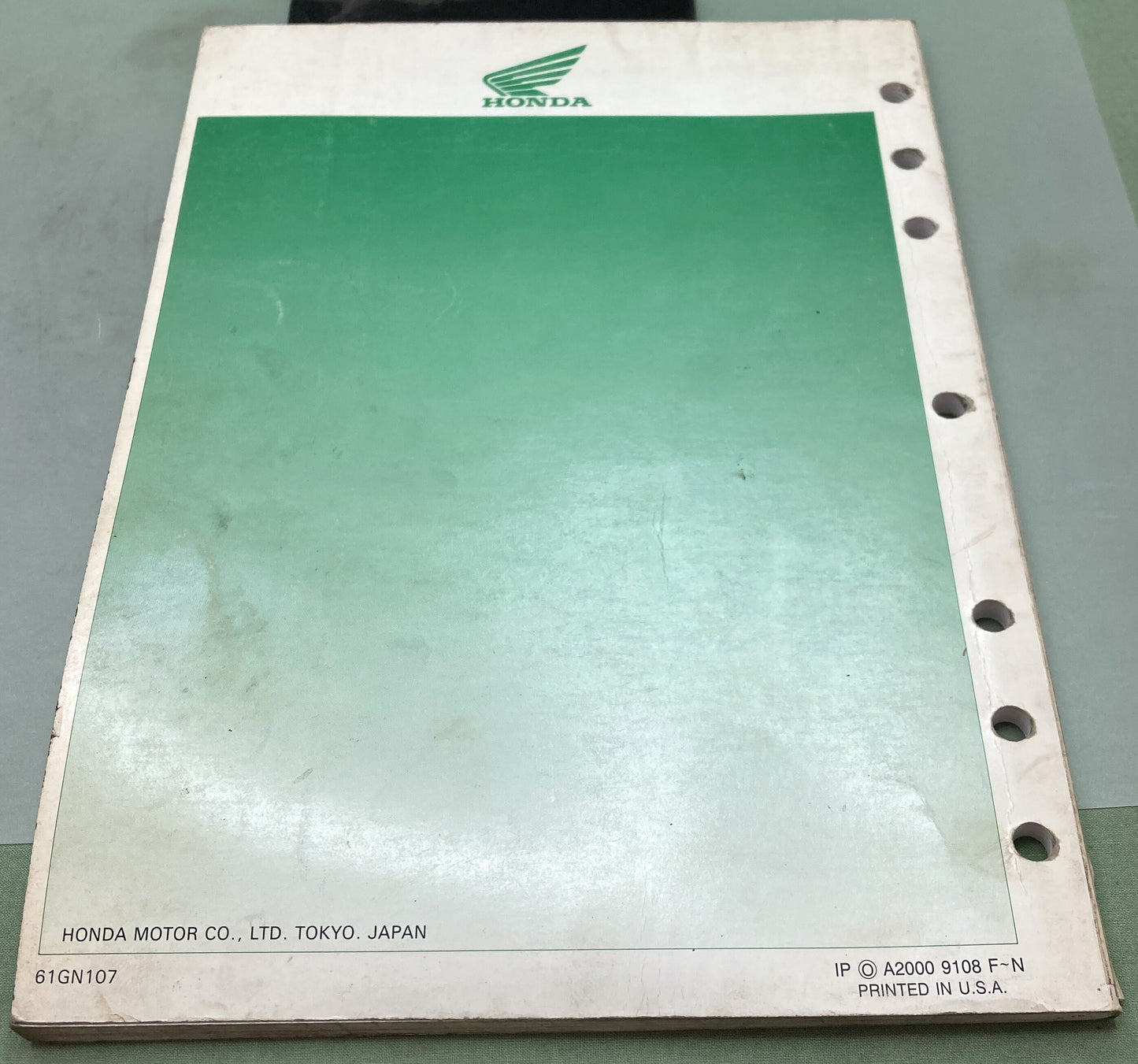 Genuine Honda 61GN107 XR80R, XR100R Service Manual 1991