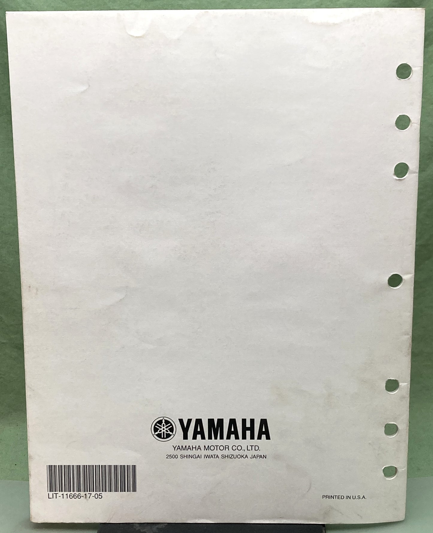 Genuine Yamaha LIT-11666-17-05 YFM660RS Assembly Manual 2003