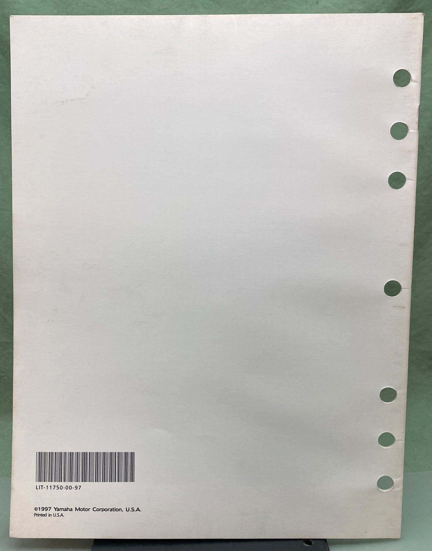 Genuine Yamaha LIT-11750-00-97 Motorcycle Flat Rate Manual '95 '96 '97
