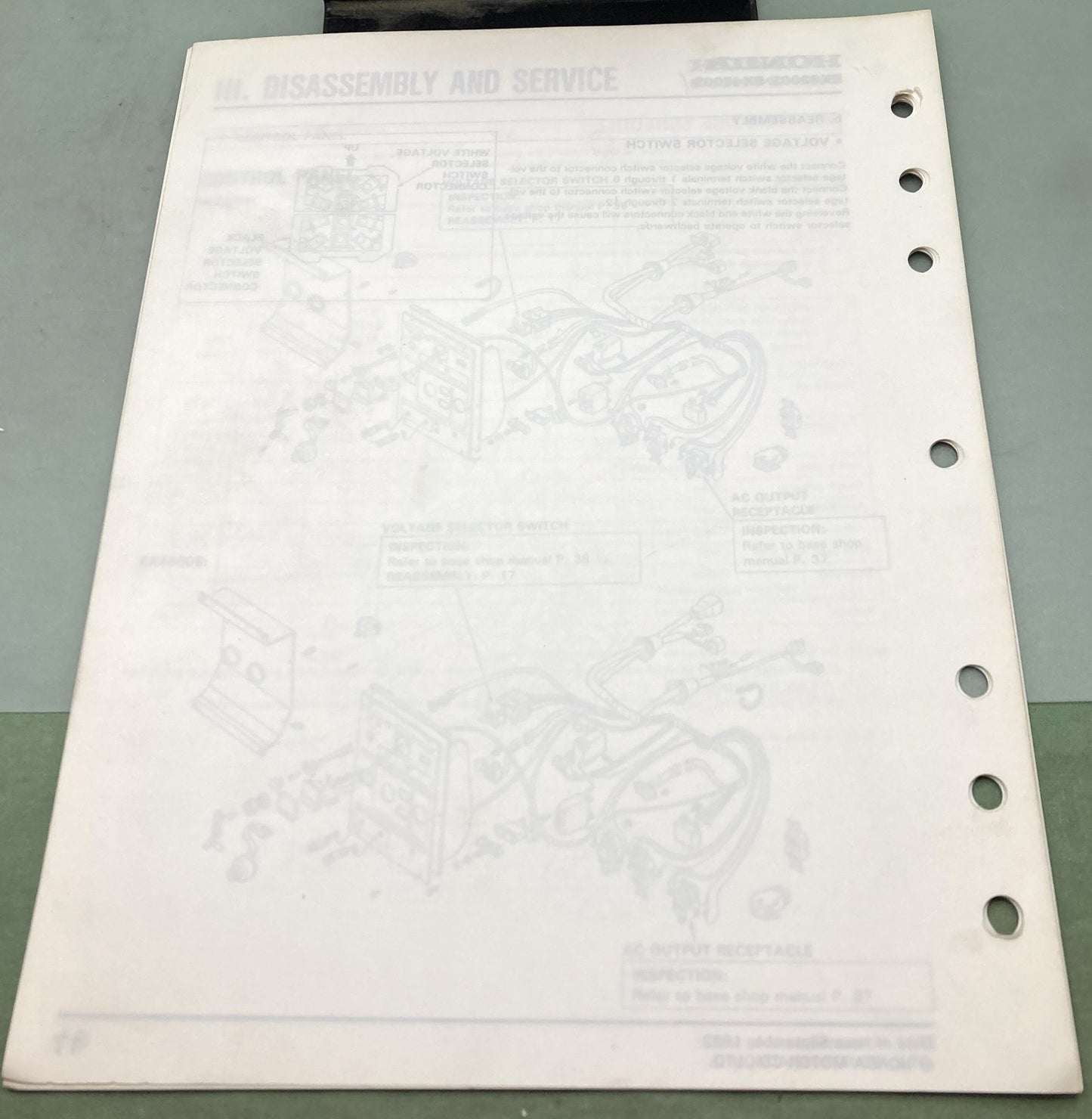 Genuine Honda 61ZB701Z EX3300S EX4500S Generator Supp. Shop Manual 1992