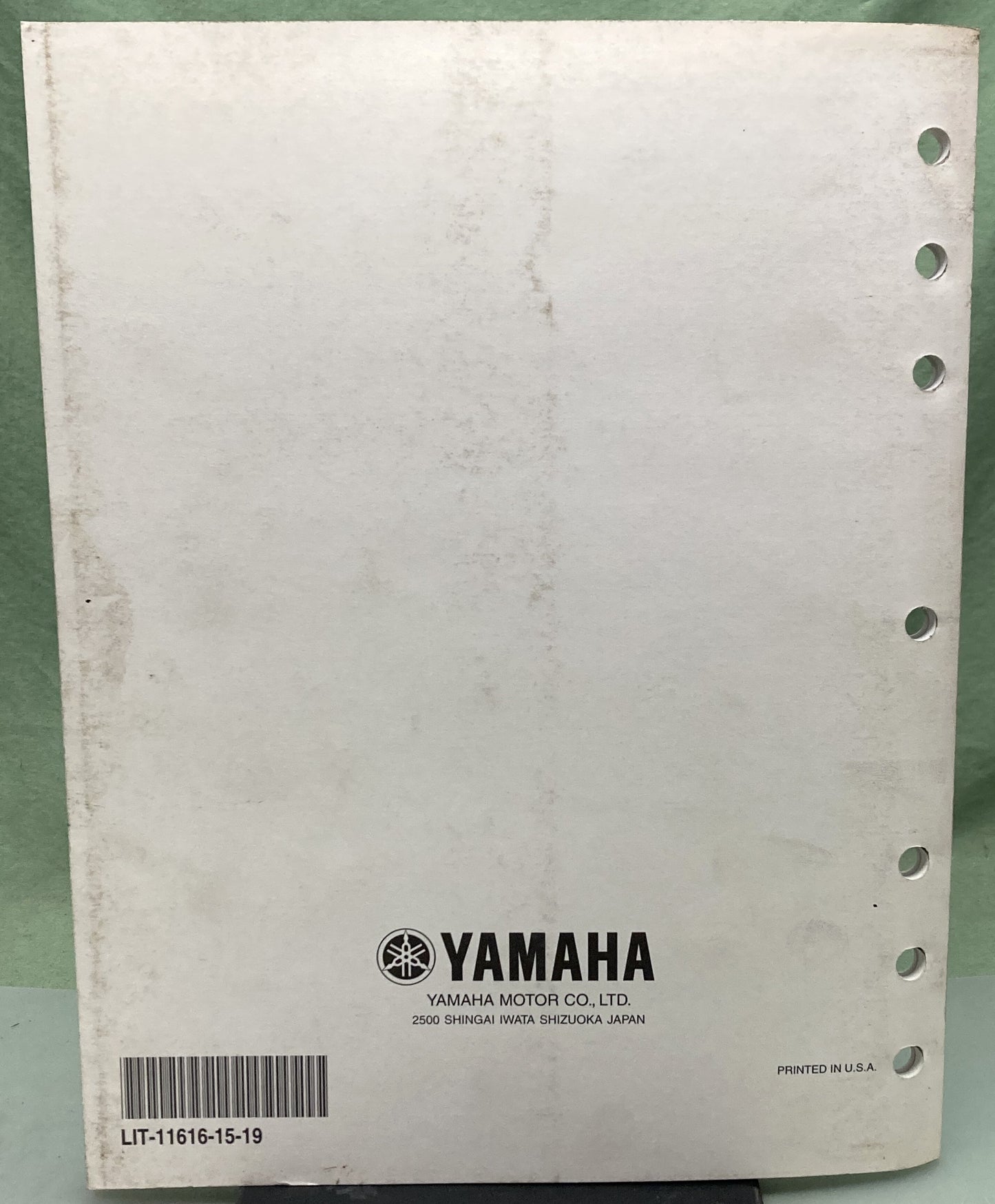 Genuine Yamaha LIT-11616-15-19 YFM400FWAP Supp. Service Manual 2001
