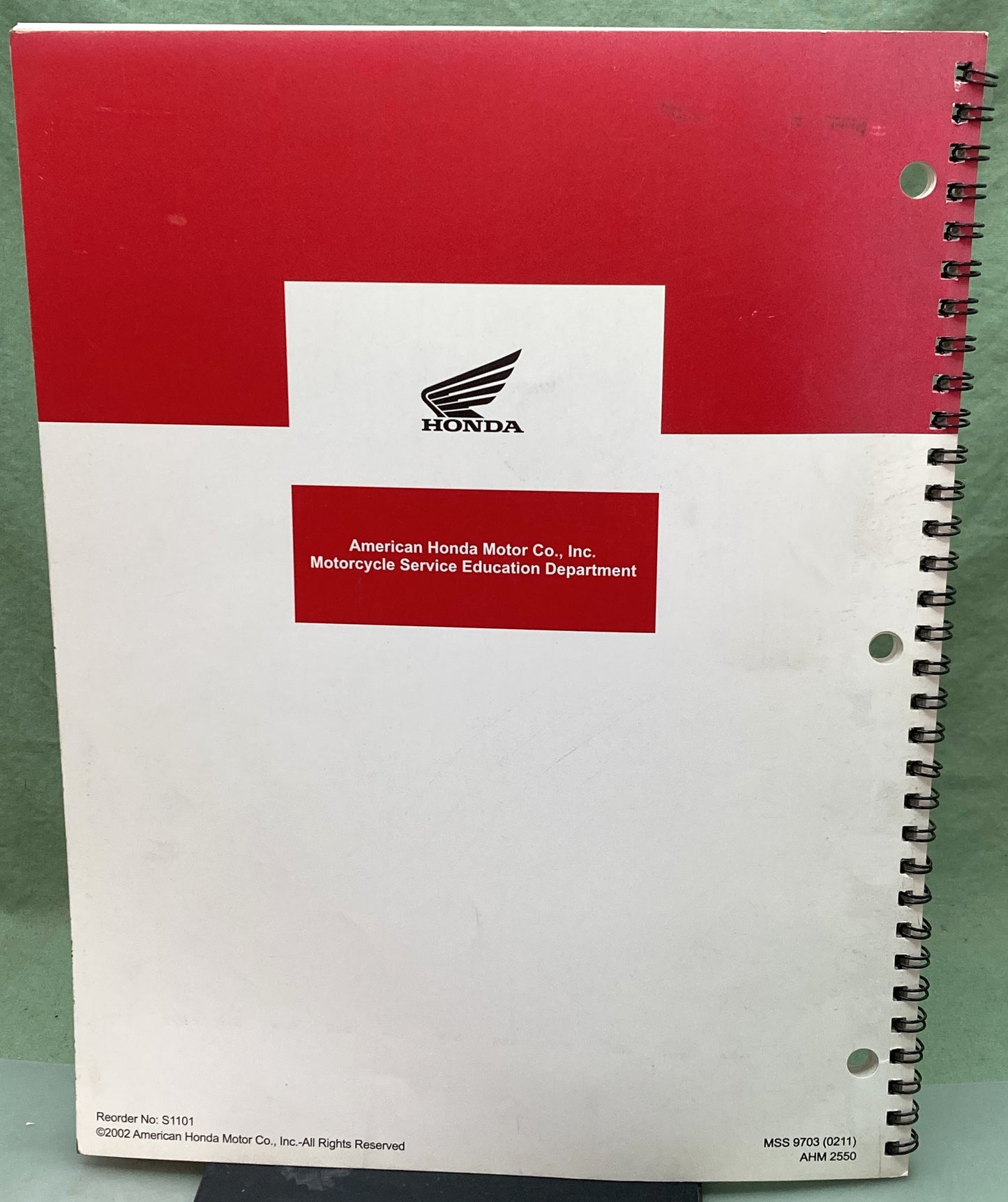 Genuine Honda S1101 Electrical Service Resource Guide 2002