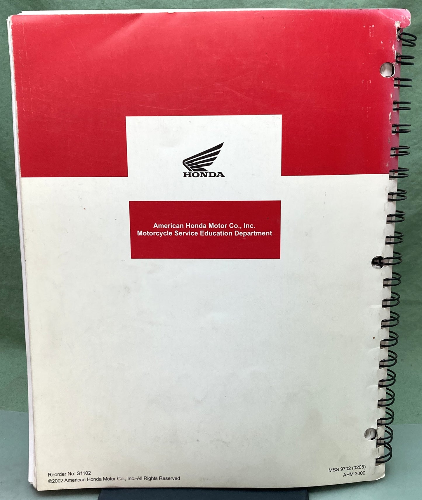 Genuine Honda S1102 Fuel Induction Resource Guide and Workbook 2002