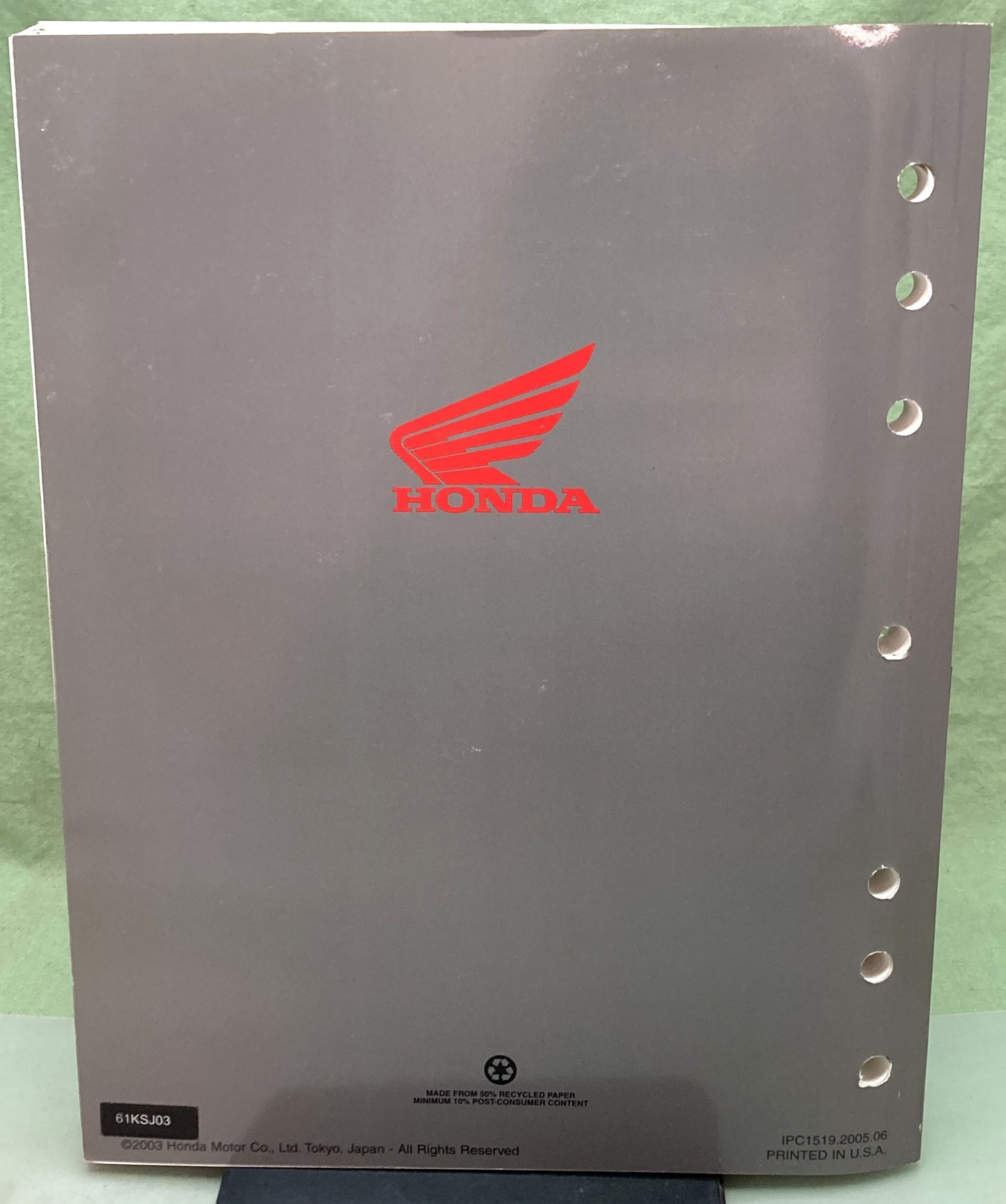 Genuine Honda 61KSJ03 CRF80F CRF100F Shop Manual 2004-2007