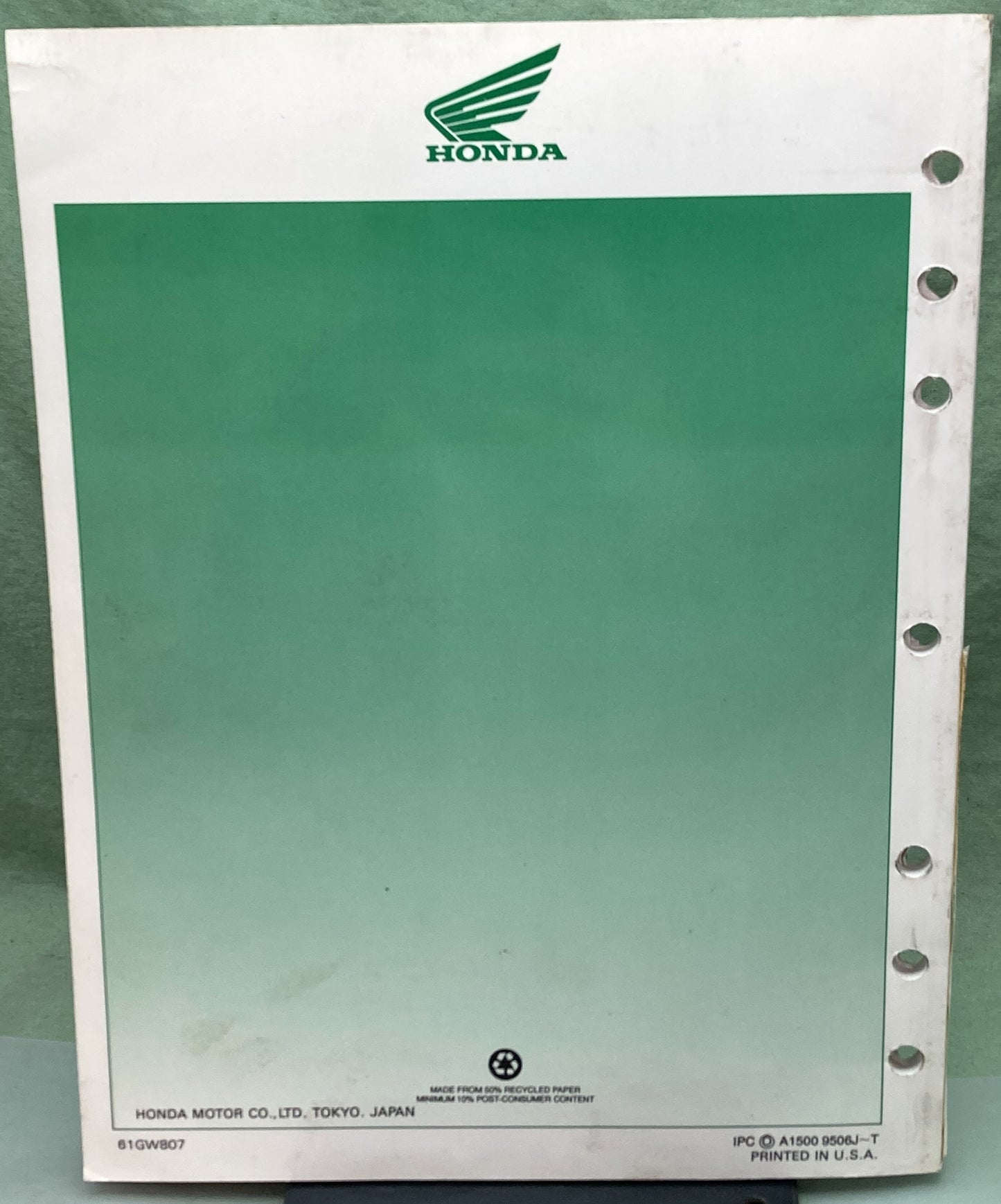 Genuine Honda 61GW807 Z50R Service Manual 1988-1999