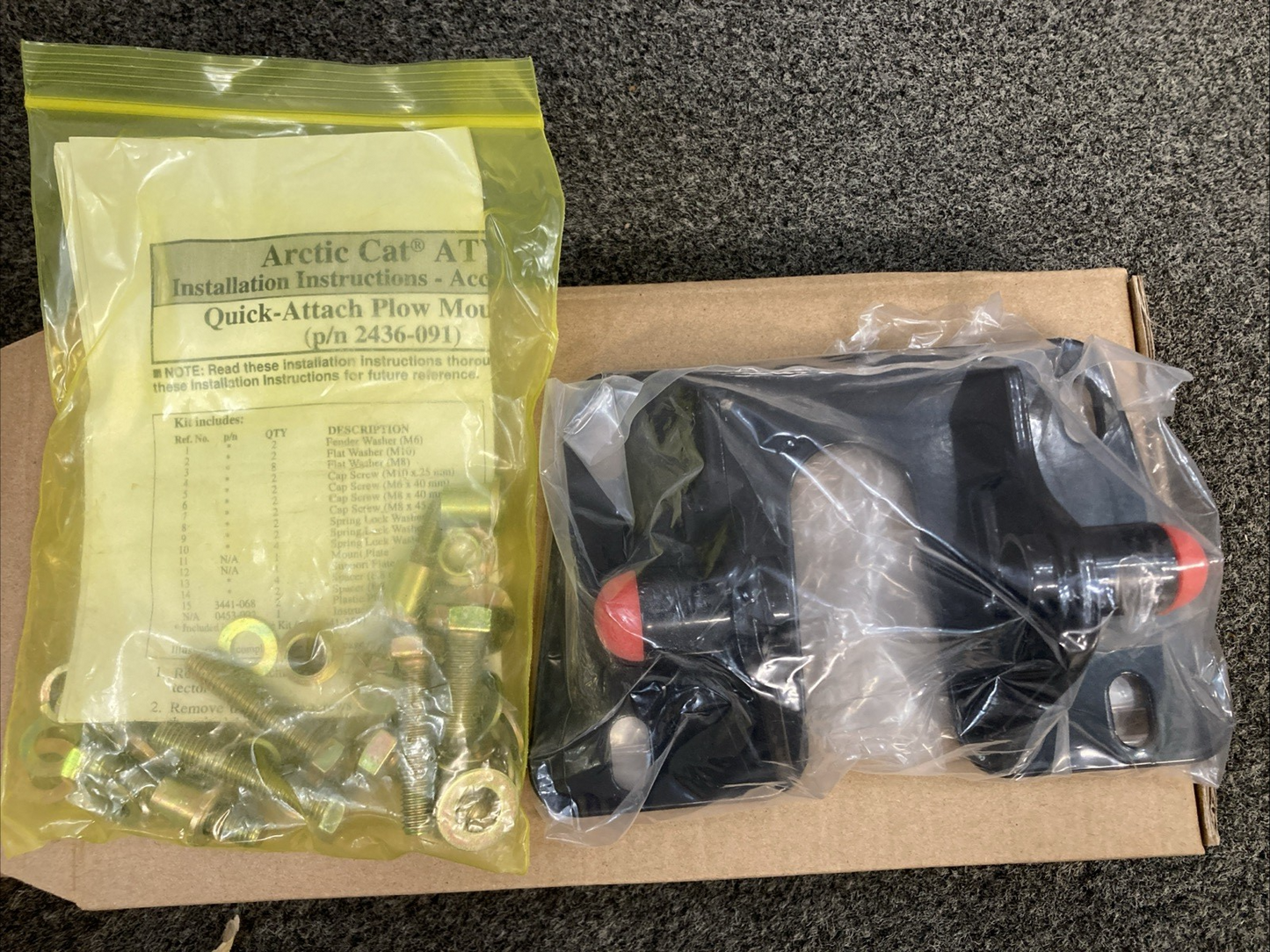 NEW GENUINE ARCTIC CAT 2436-091 Kit Quick-Attach Mount B