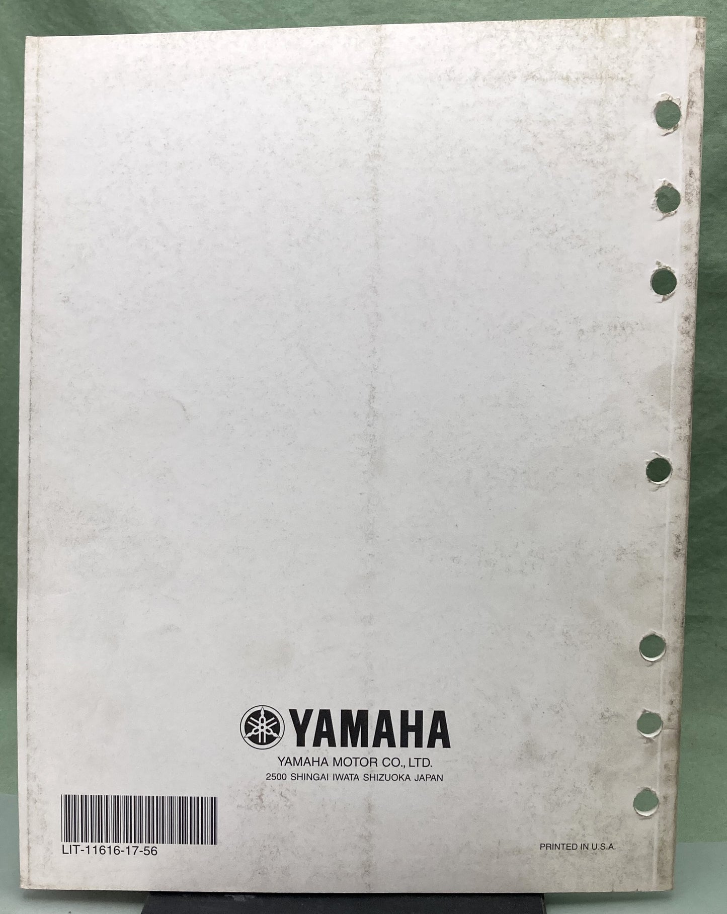 Genuine Yamaha LIT-11616-17-56 YFM125S Supp. Service Manual 2004