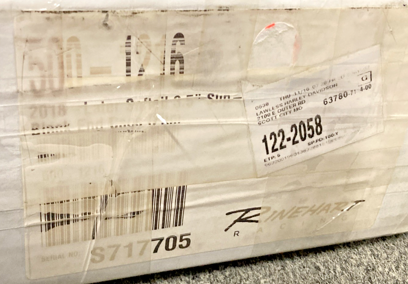 NEW GENUINE RINEHART 500-1216 3.5" SLIP-ON EXHAUST KIT W/ BLACK CAPS FOR HD