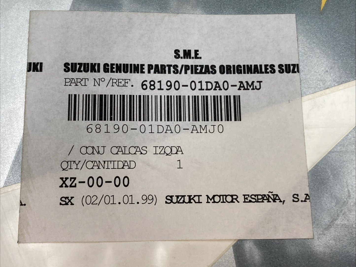 NEW GENUINE SUZUKI 68190-01DA0-AMJ TAPE SET, LH