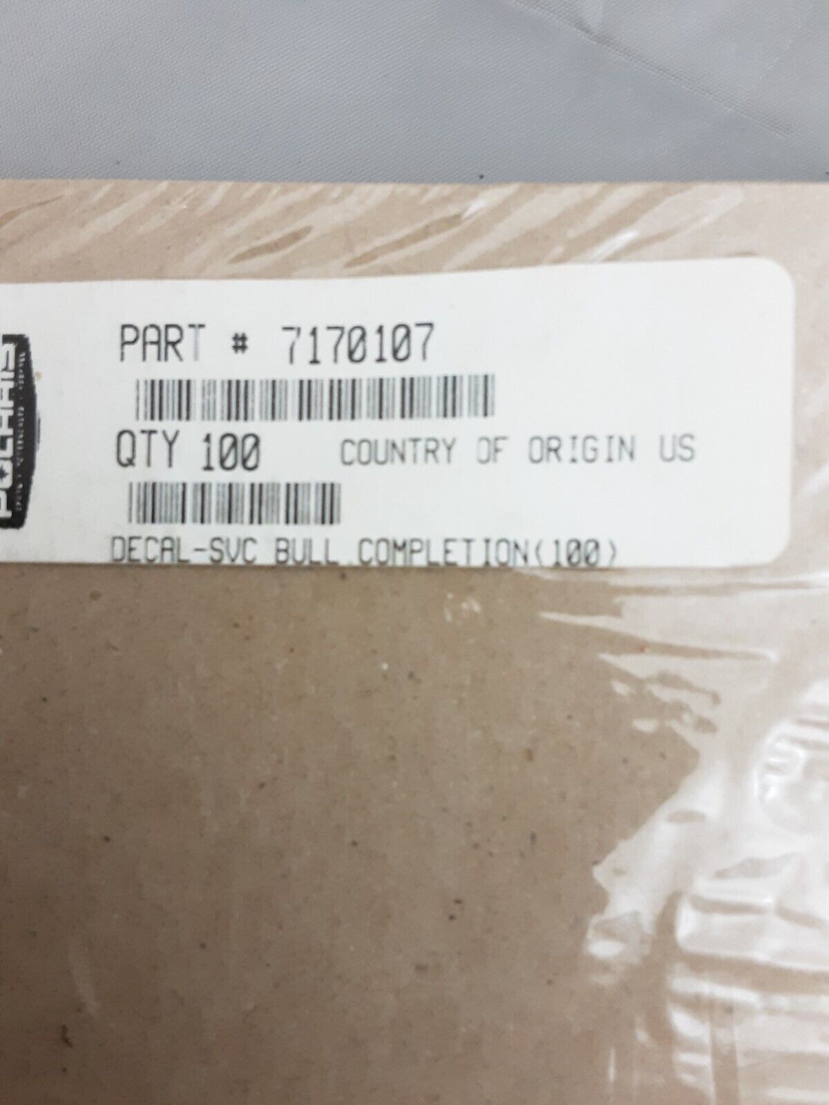 NEW GENUINE POLARIS 7170107 DECAL-SVC BULL.COMPLETION KIT