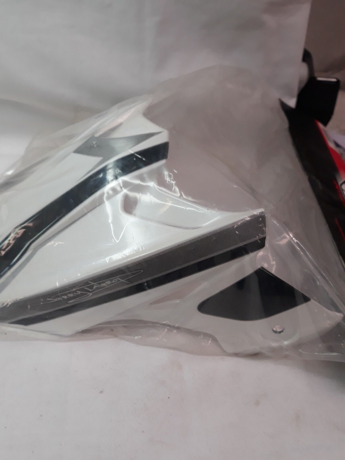 NEW FLY RACING Motorcycle Helmet Visor F2 White/Black WPS 73-4535