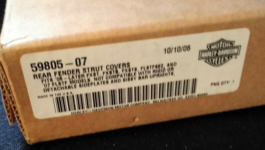 NEW V-Twin OE Rear Fender Strut Cover Trim - FX (06-UP) / 59805-07