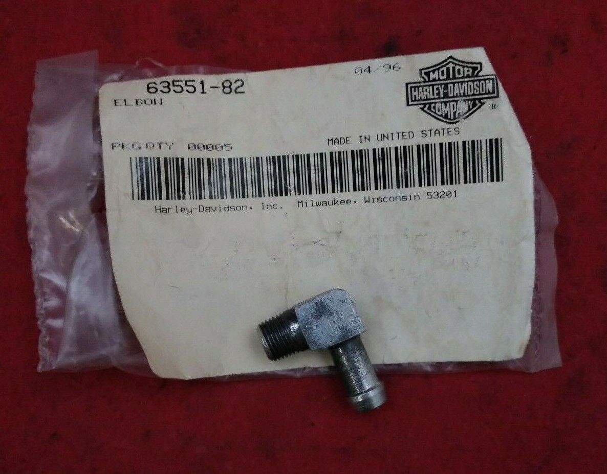 New Harley Davidson Elbow Fitting 90 Degrees / 63551-82