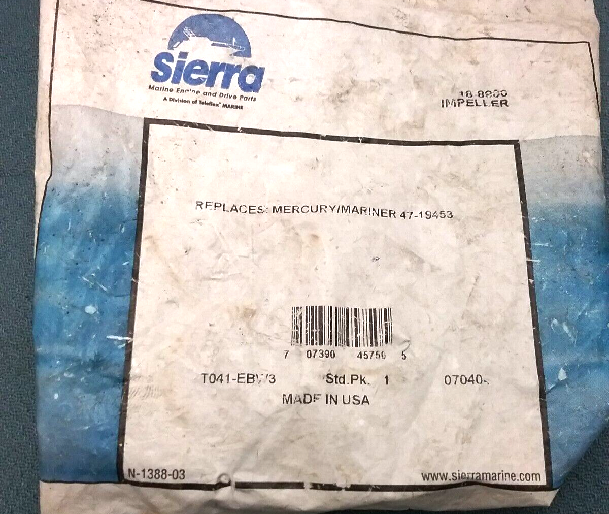 NEW SIERRA 18-8900 IMPELLER Mariner Outboard 50 60 40HP