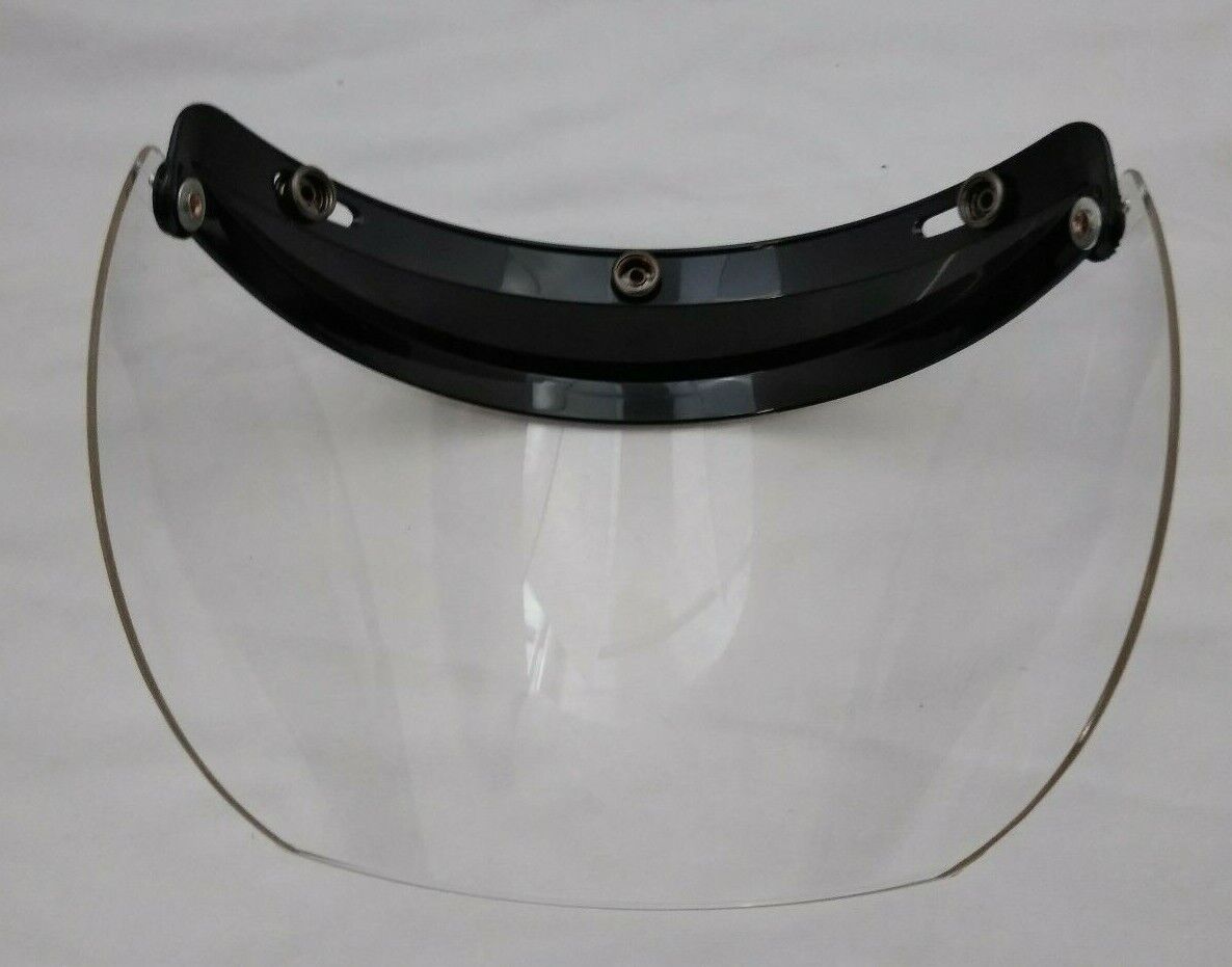 New ECHO 3 Snap Half Helmet Face Shield Visor / Hard Coated Clear / 02-205