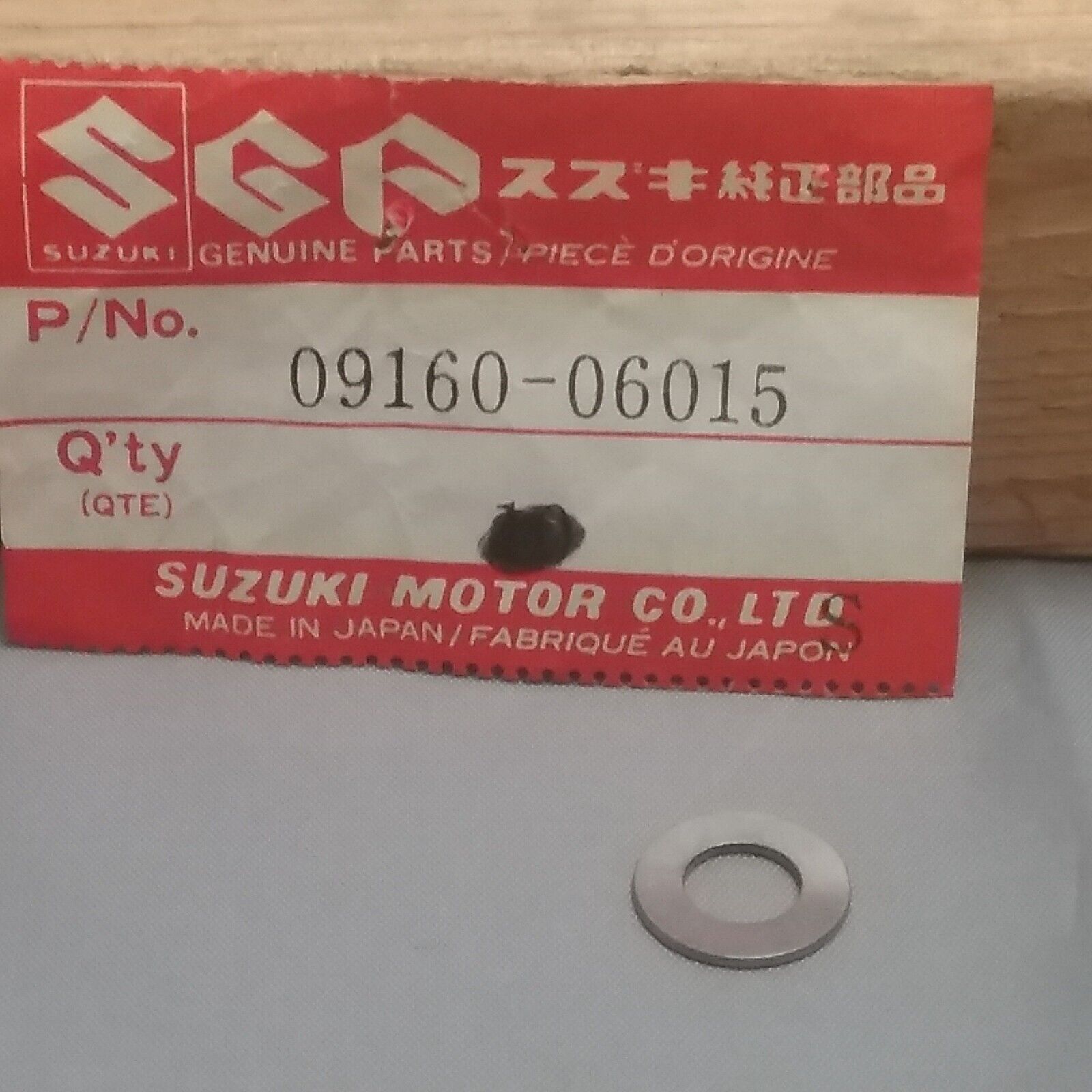 NEW GENUINE SUZUKI 09160-06015 WASHER – Merica Powersports