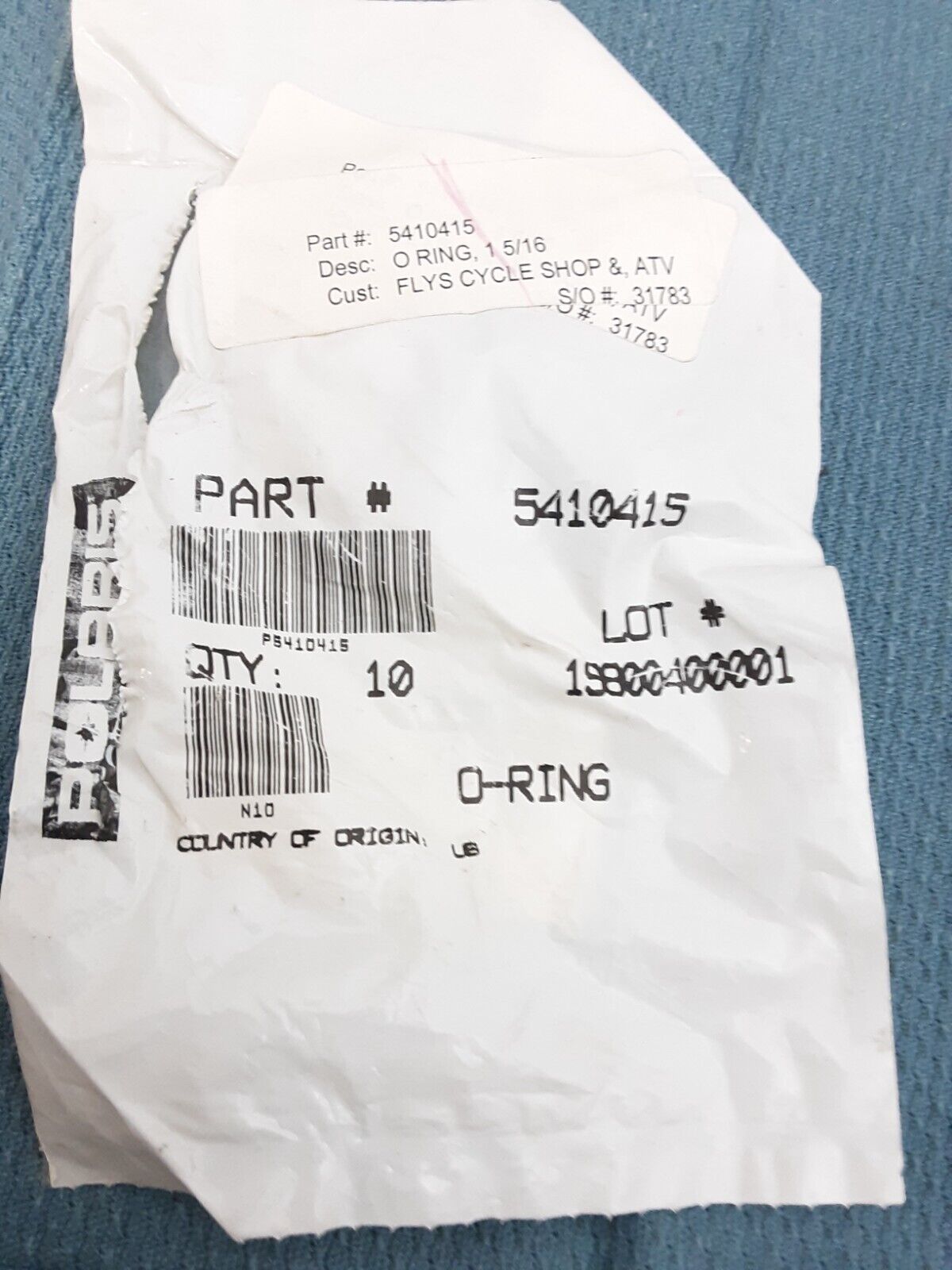 NEW GENUINE POLARIS 5410415 O RING, 1 5/16 Scrambler W857 Trail Boss W857 QTY 6