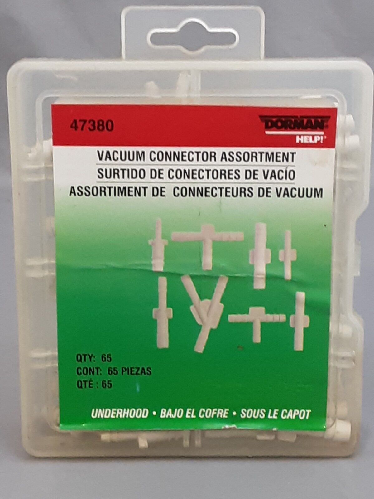 NEW DORMAN 47380 VACUUM CONNECTOR ASSORTMENT QTY 65