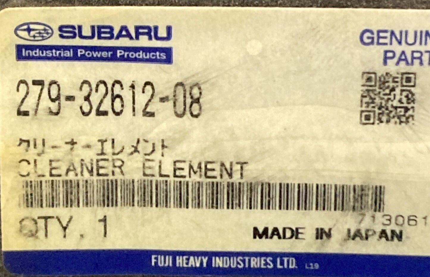 NEW GENUINE SUBARU 279-32612-08 CLEANER ELEMENT