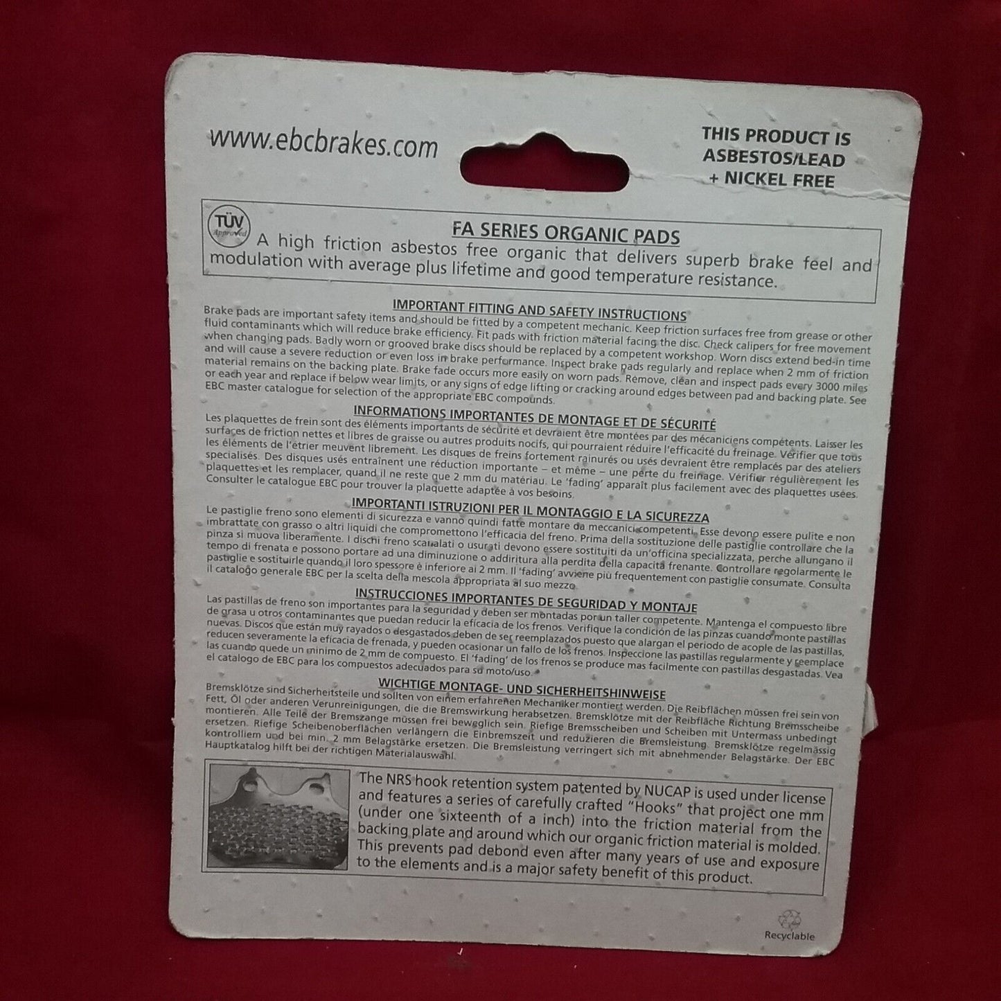 NEW EBC FA129 HIGH PERFORMANCE ORGANIC BRAKE PADS KAWASAKI SUZUKI