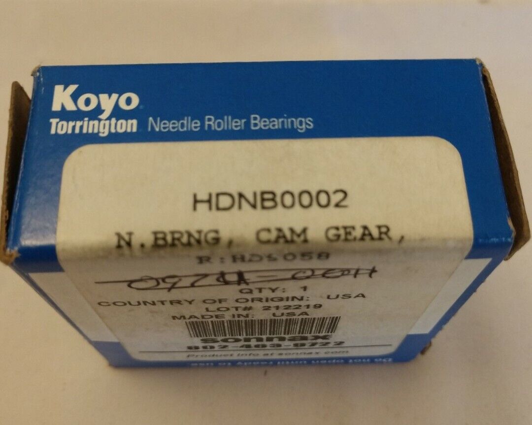 NEW GENUINE Koyo Sonnax Needle Bearing, Cam Gear, HDNB0002