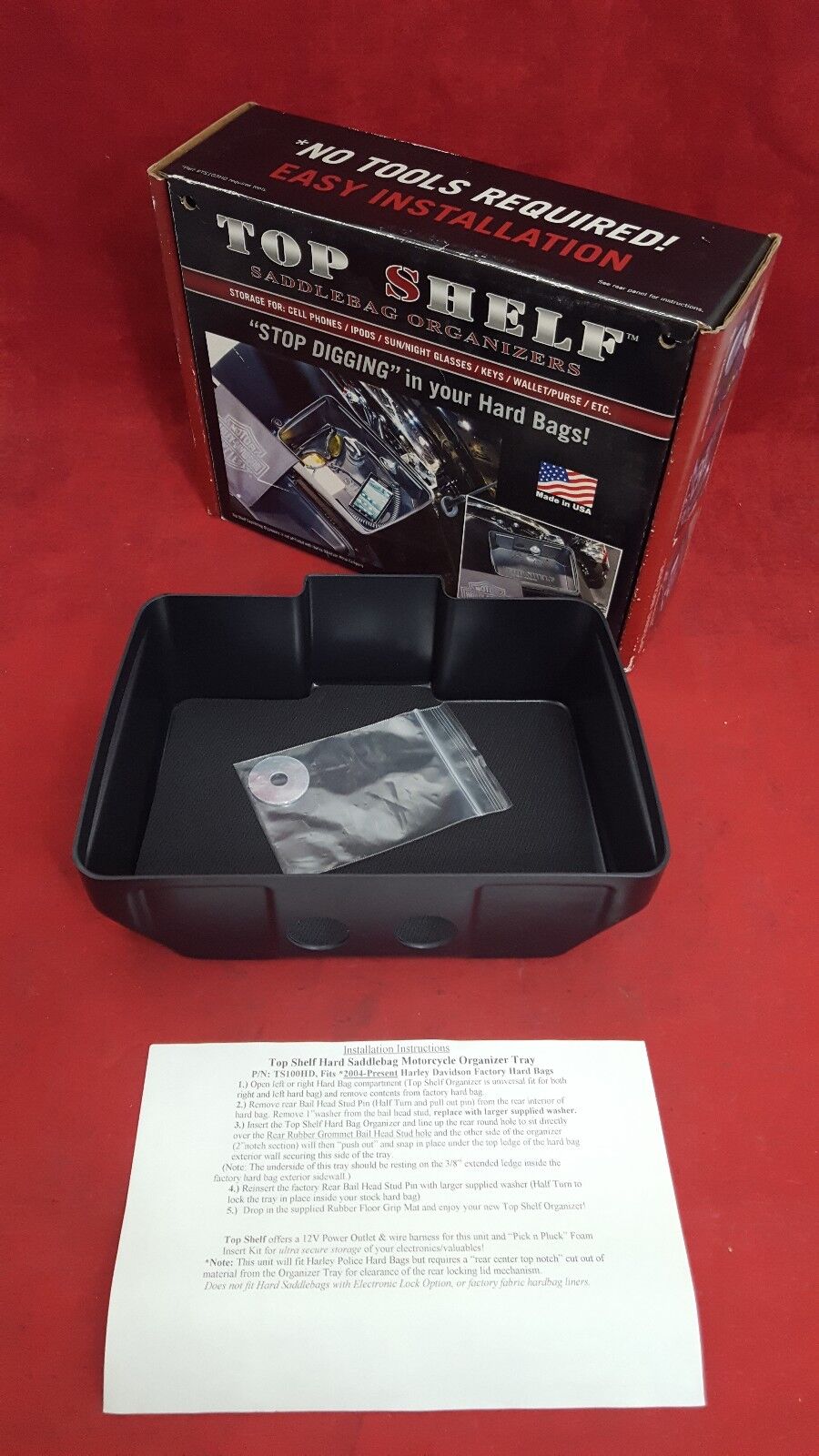 NEW HARD BAGGER Top Shelf Organizer Harley Road Glide 2004-13 Hard Bags TS100HD