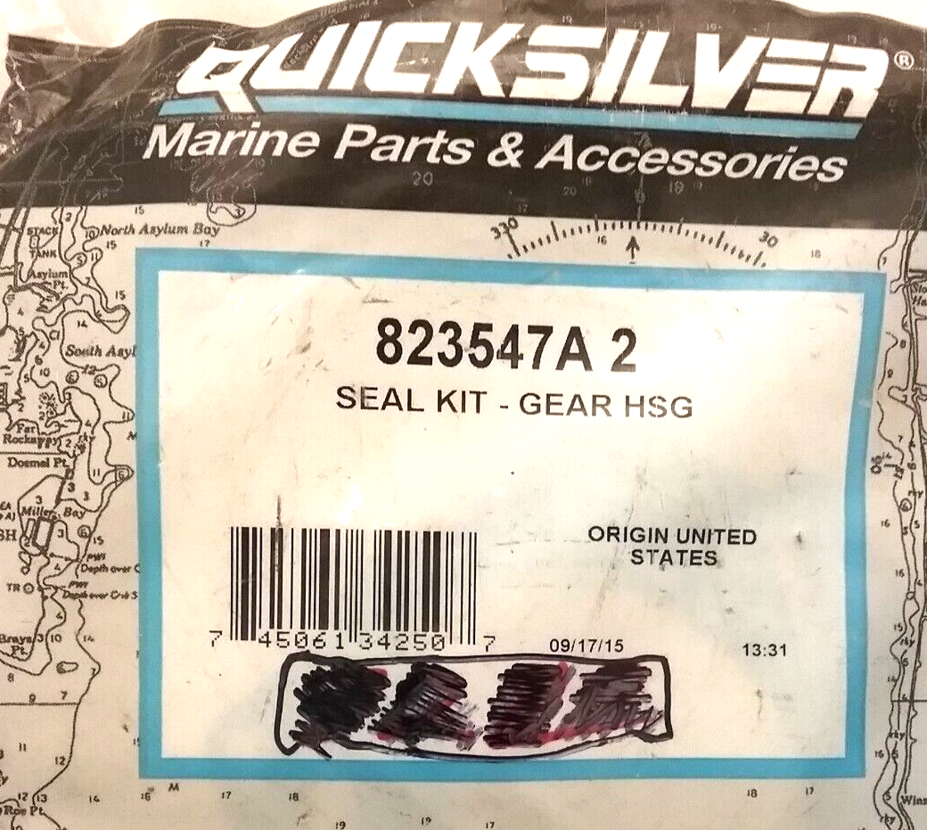 NEW QUICKSILVER 823547A2 GEAR HOUSING SEAL KIT MERCURY OUTBOARD 25-50HP