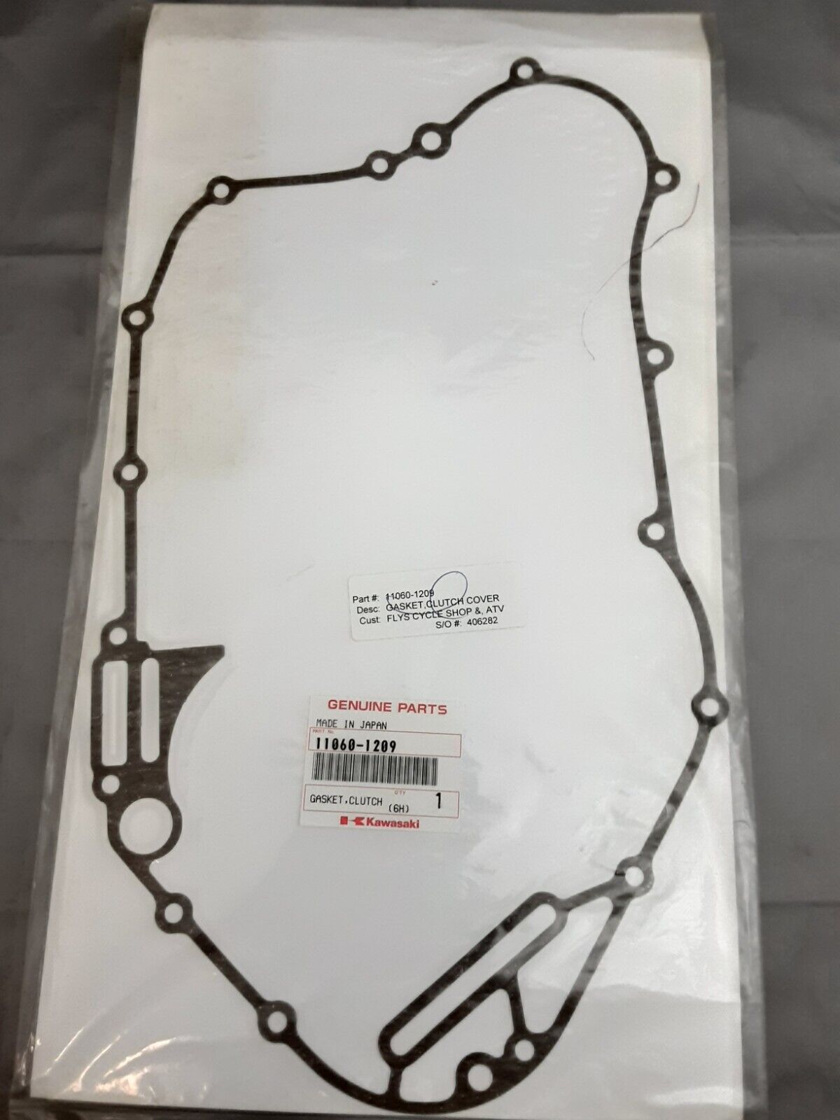 NEW GENUINE KAWASAKI 11060-1209 GASKET, CLUTCH COVER Bayou 400 KLF400 93-95