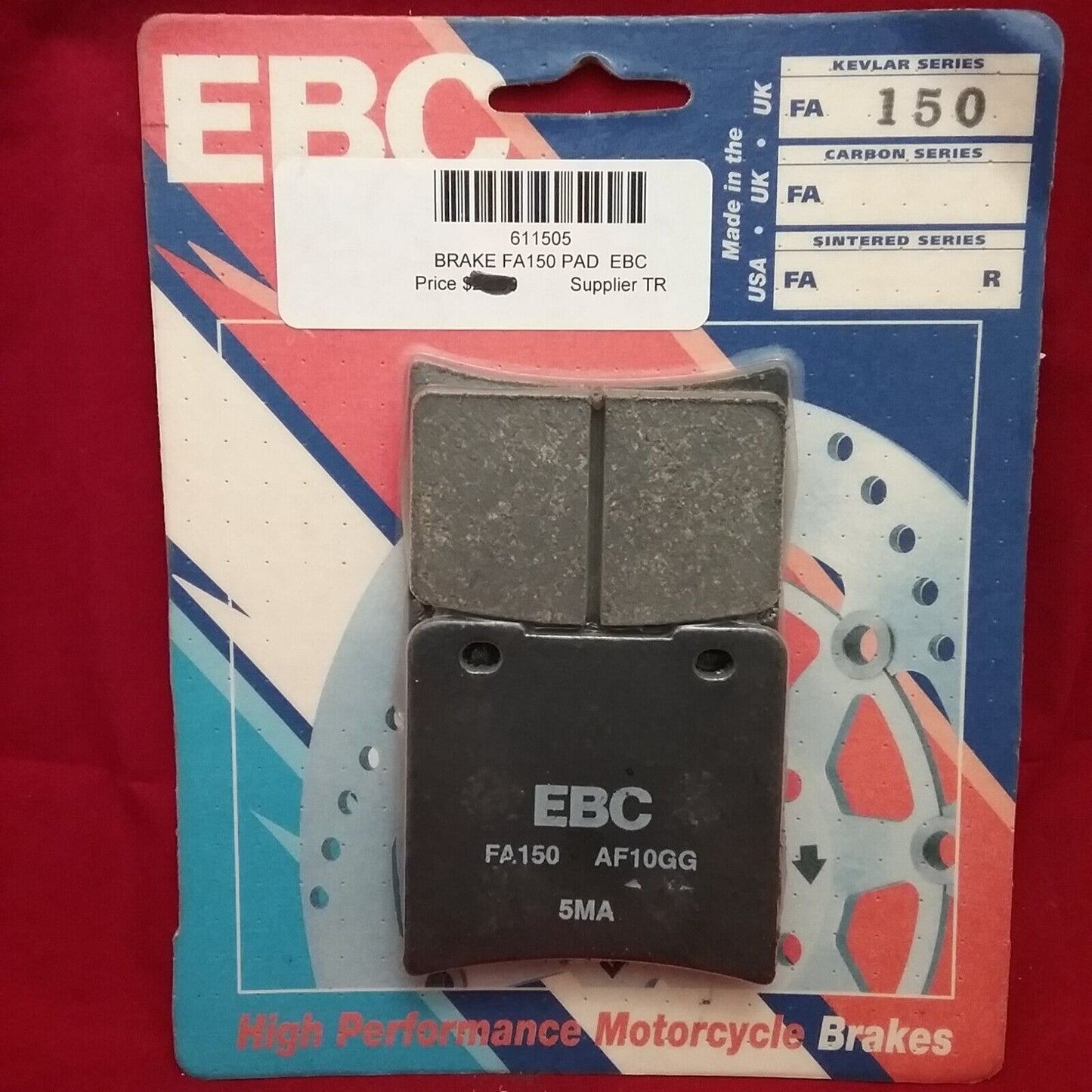 NEW EBC FA150 HIGH PERFORMANCE ORGANIC BRAKE PADS REAR SUZUKI