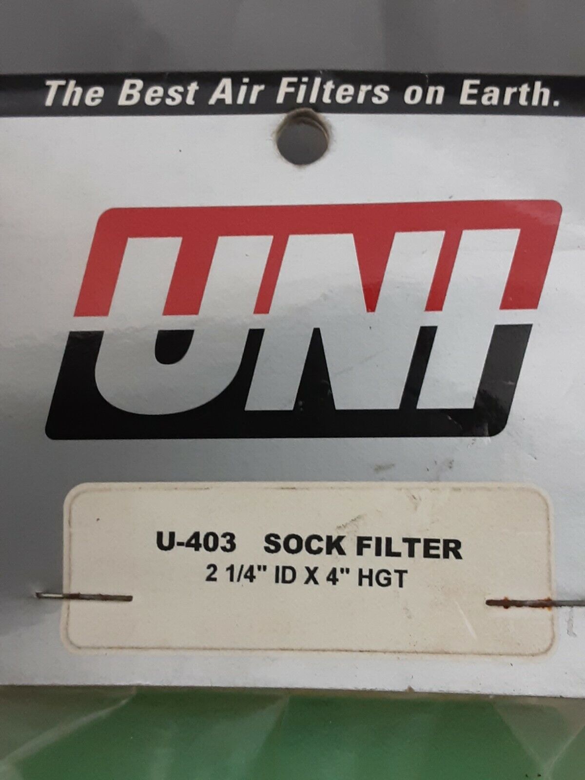 NEW UNI TWO STAGE COMPETITION FILTER U-403 SOCK FILTER 2 1/4" ID X 4" HGT