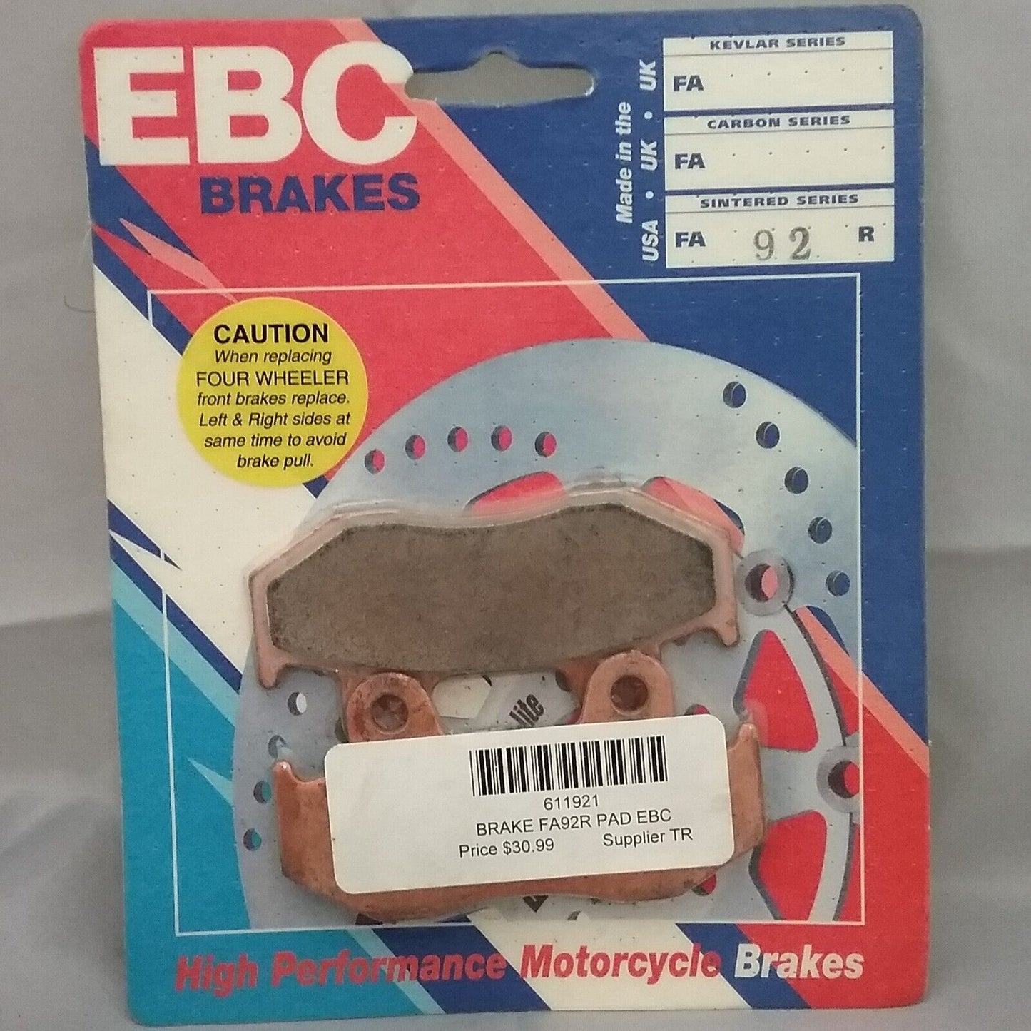 NEW EBC FA92 SINTERED FRONT BRAKE PADS HONDA CRF250R
