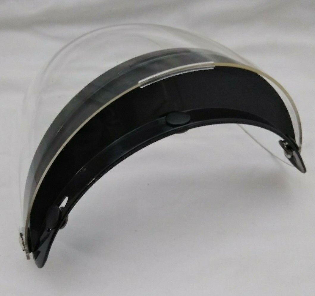 New ECHO 3 Snap Half Helmet Face Shield Visor / Hard Coated Clear / 02-205